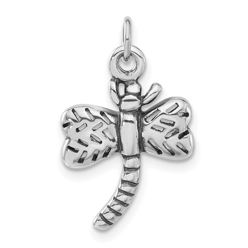 Sterlingsilber Poliert & Antikisiert Libelle Charm