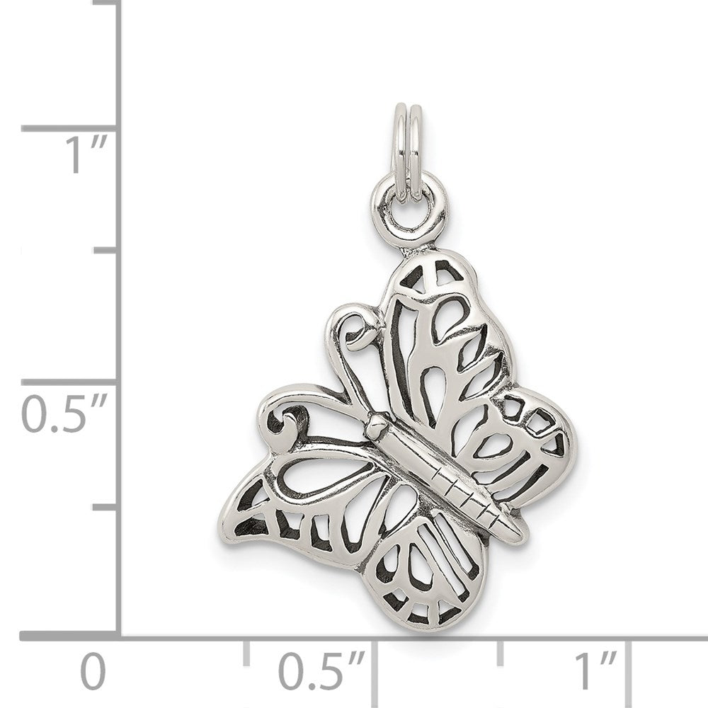 Sterlingsilber Antik Schmetterling Charm