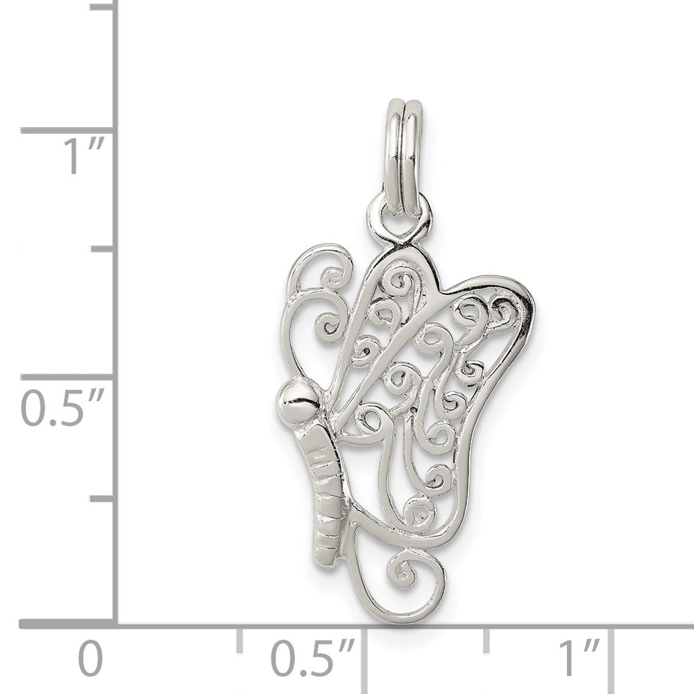 Sterlingsilber Schmetterling Charm