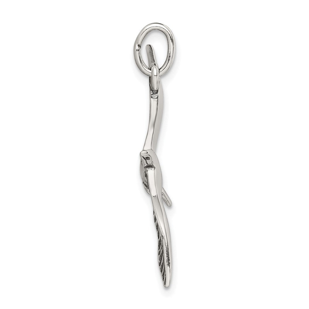 Sterlingsilber Antikisiert Flügel Spread Seagull Charm