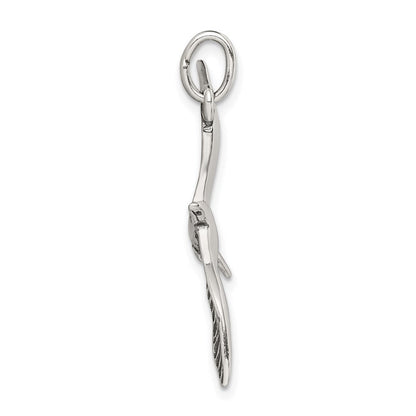 Sterlingsilber Antikisiert Flügel Spread Seagull Charm