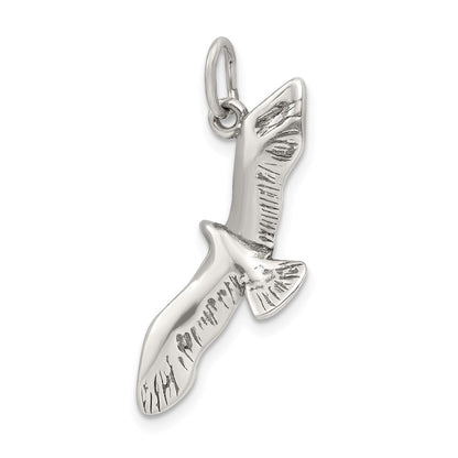 Sterlingsilber Antikisiert Flügel Spread Seagull Charm