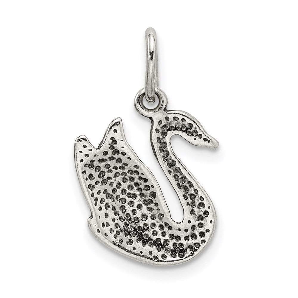 Sterlingsilber Antikisiert Swan Charm