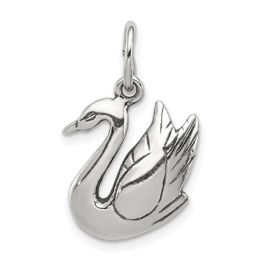Sterlingsilber Antikisiert Swan Charm