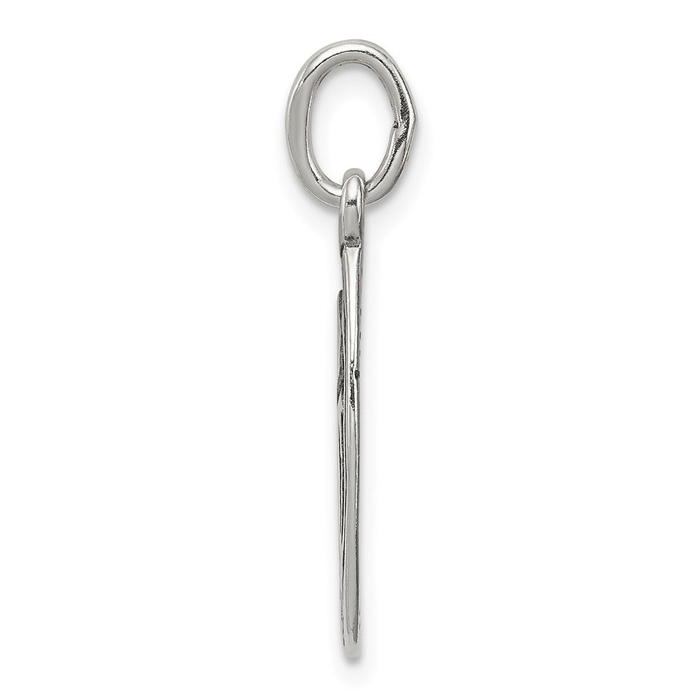 Sterlingsilber Antikisiert Crane in Oval Rahmen Charm