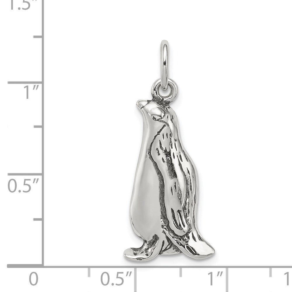 Sterlingsilber Antikisiert Pinguin Charm