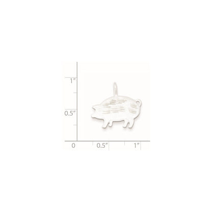 Sterlingsilber Diamantiert Pig Anhänger