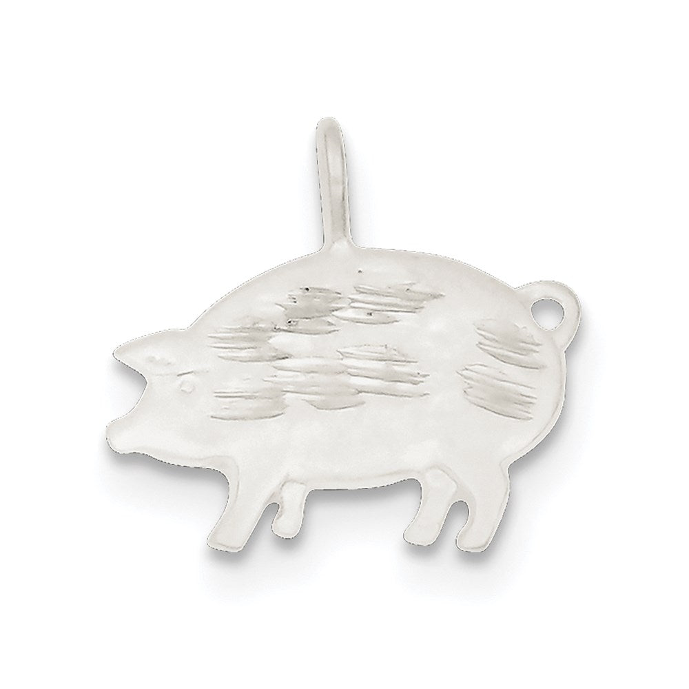 Sterlingsilber Diamantiert Pig Anhänger