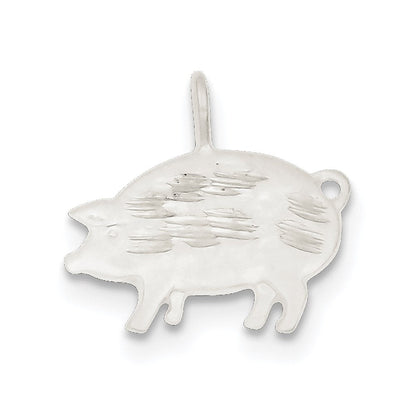 Sterlingsilber Diamantiert Pig Anhänger