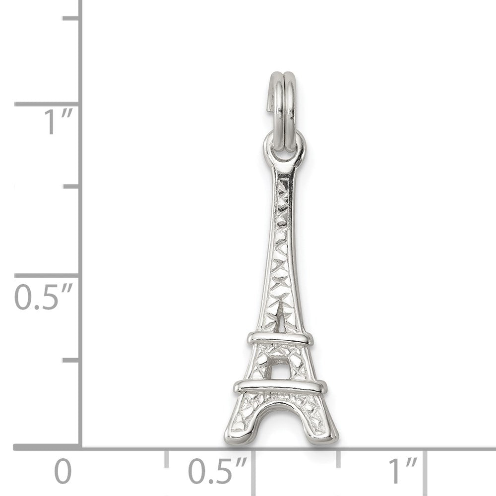 Sterlingsilber Rhodiniert Eiffel Tower Charm