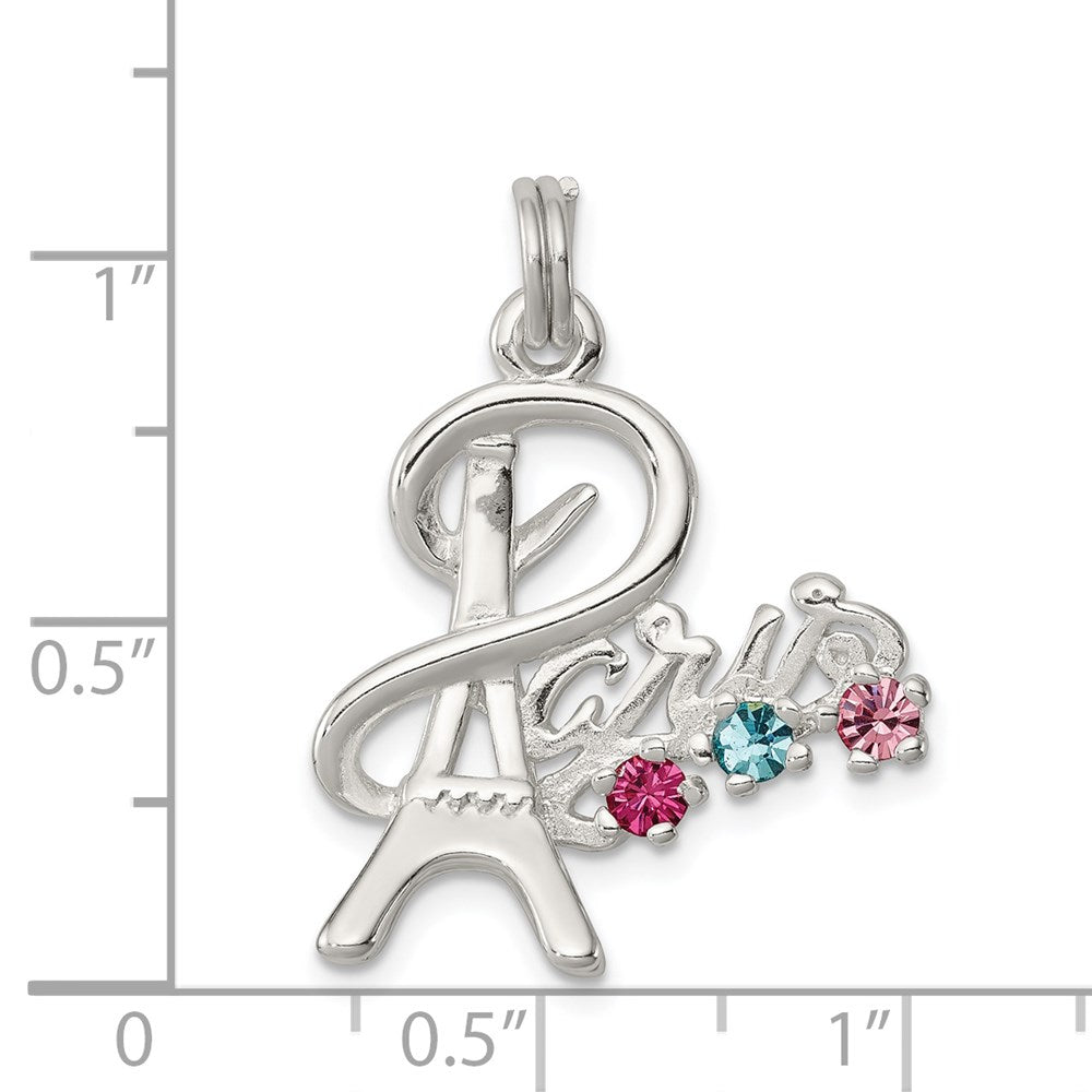Sterlingsilber Mehrfarbig Preciosa Kristall Paris Charm