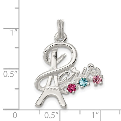Sterlingsilber Mehrfarbig Preciosa Kristall Paris Charm