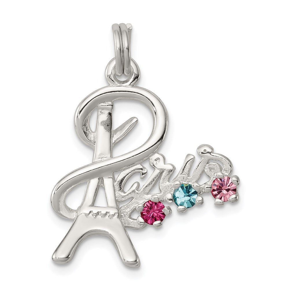 Sterlingsilber Mehrfarbig Preciosa Kristall Paris Charm
