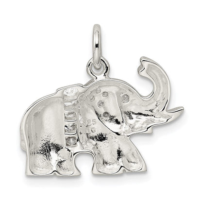 Sterlingsilber Zirkonia Elefant Charm