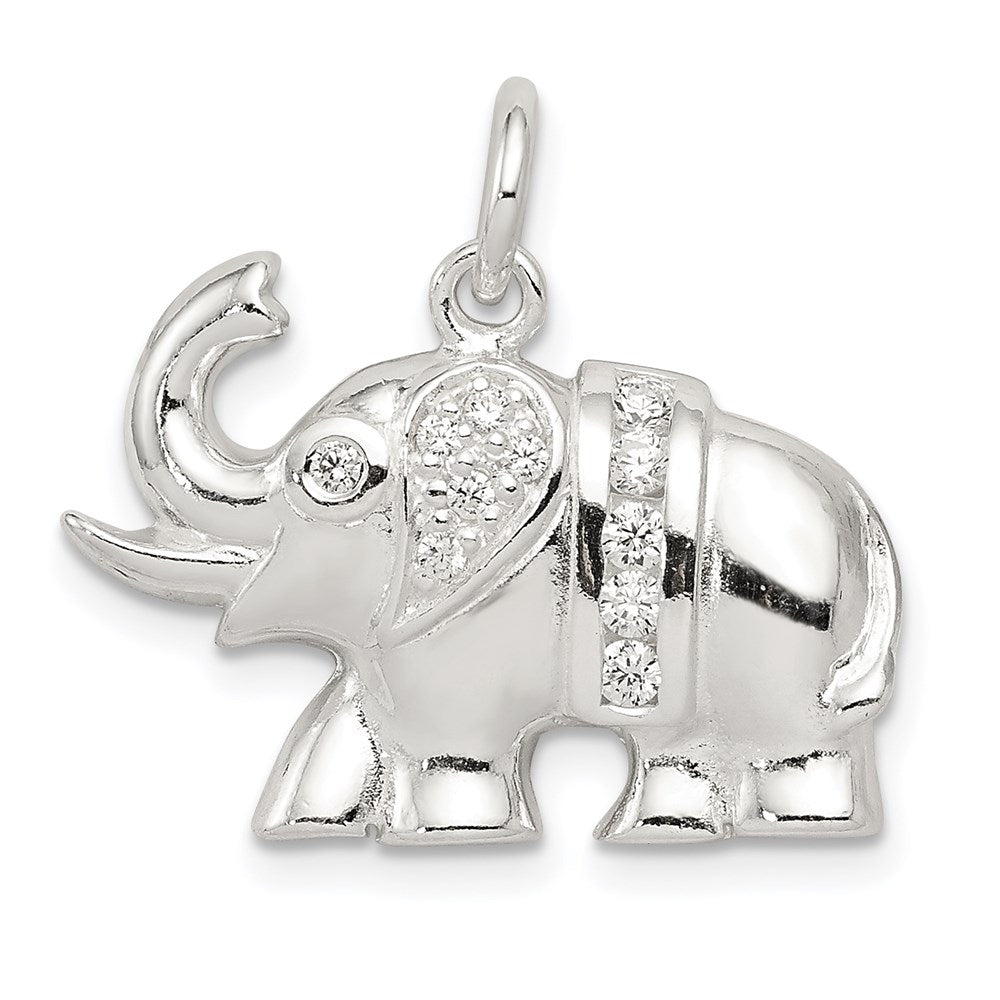 Sterlingsilber Zirkonia Elefant Charm
