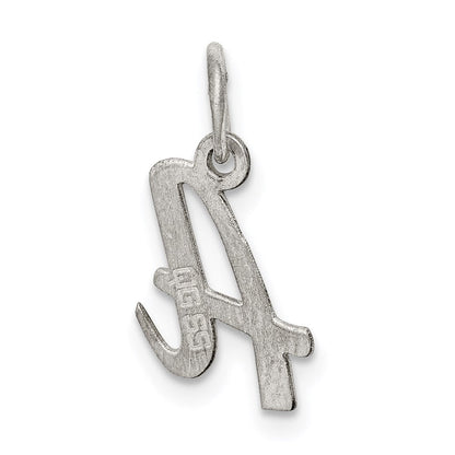 Sterlingsilber Rhodiniert Schreibschrift Buchstabe A Initiale Charm