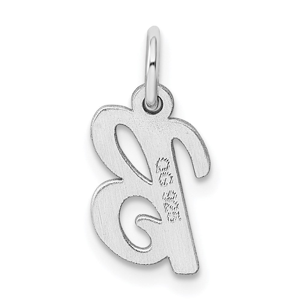 Sterlingsilber Rhodiniert Schreibschrift Buchstabe B Initiale Charm