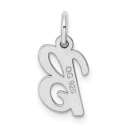 Sterlingsilber Rhodiniert Schreibschrift Buchstabe B Initiale Charm