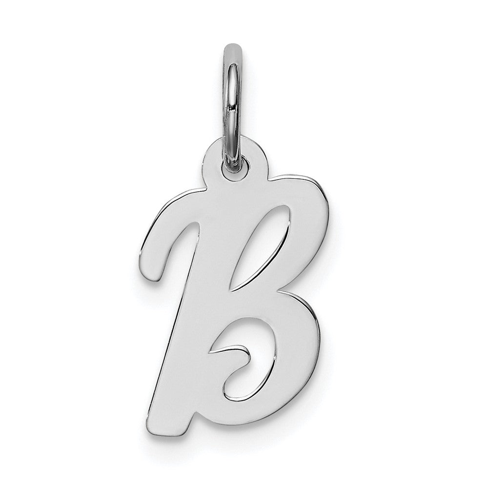 Sterlingsilber Rhodiniert Schreibschrift Buchstabe B Initiale Charm