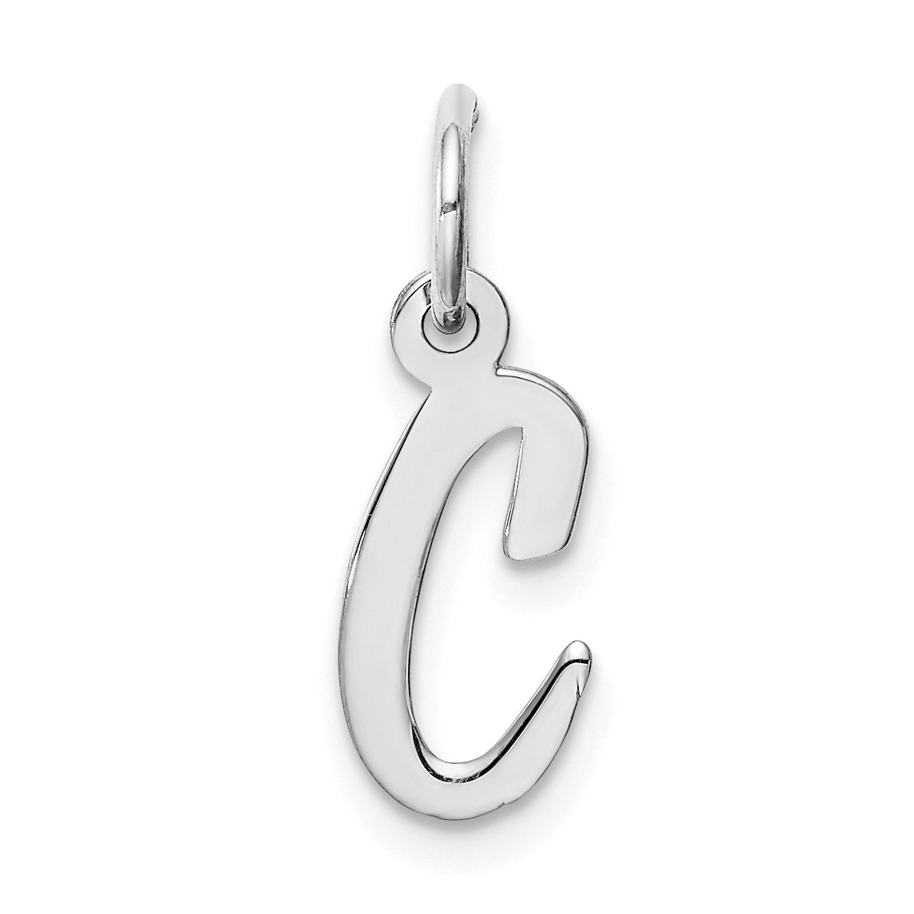 Sterlingsilber Rhodiniert Schreibschrift Buchstabe C Initiale Charm