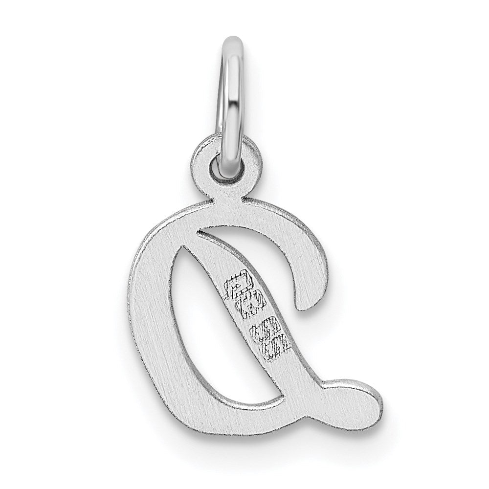 Sterlingsilber Rhodiniert Schreibschrift Buchstabe D Initiale Charm