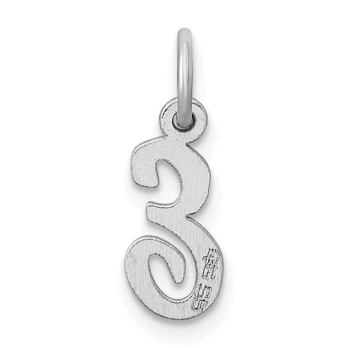Sterlingsilber Rhodiniert Schreibschrift Buchstabe E Initiale Charm