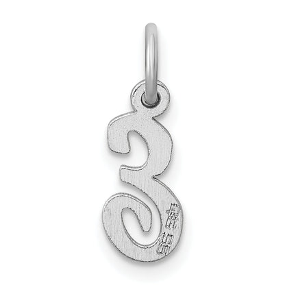 Sterlingsilber Rhodiniert Schreibschrift Buchstabe E Initiale Charm
