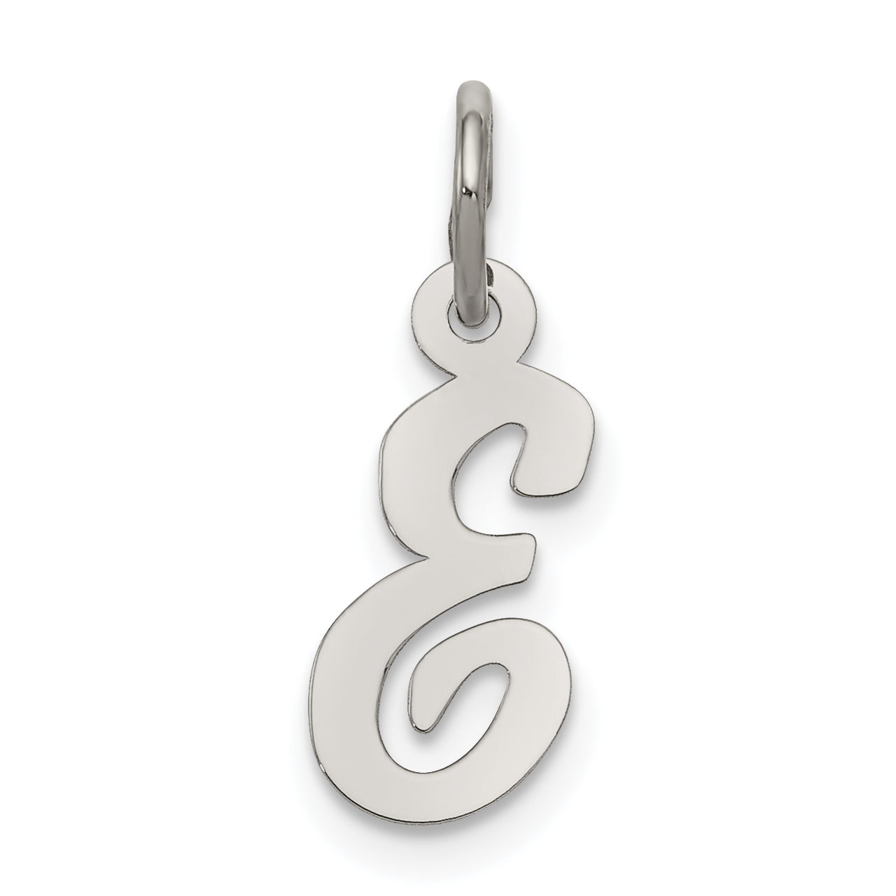 Sterlingsilber Rhodiniert Schreibschrift Buchstabe E Initiale Charm