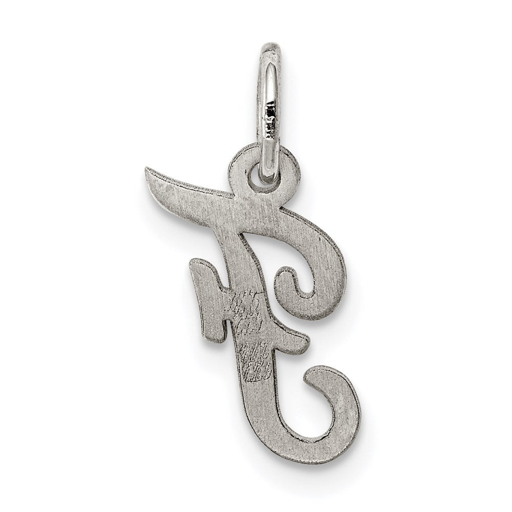 Sterlingsilber Rhodiniert Schreibschrift Buchstabe F Initiale Charm