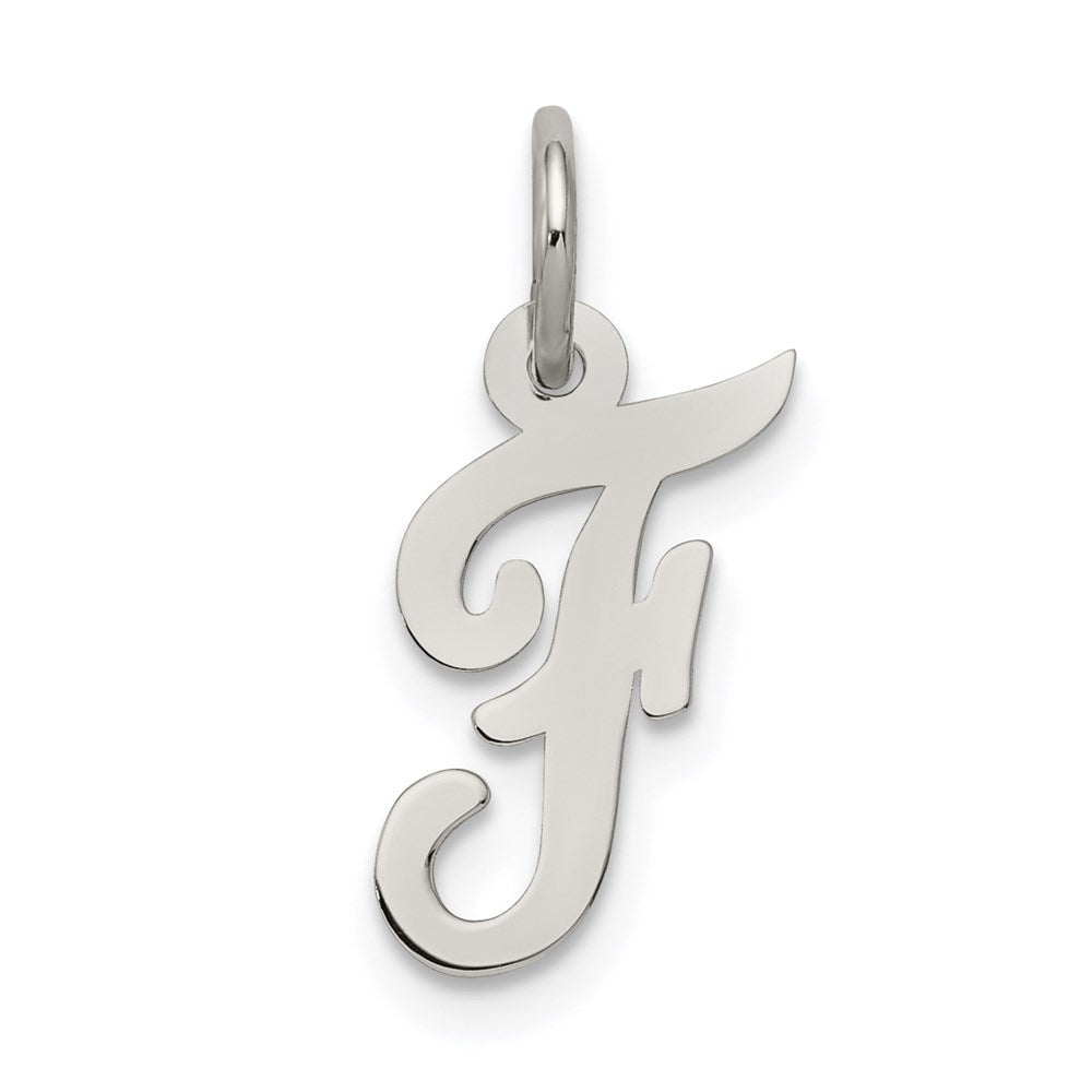 Sterlingsilber Rhodiniert Schreibschrift Buchstabe F Initiale Charm