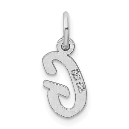 Sterlingsilber Rhodiniert Schreibschrift Buchstabe G Initiale Charm