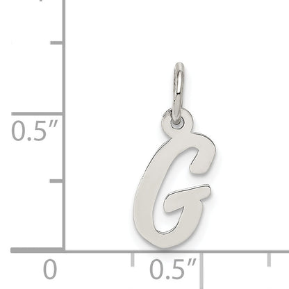 Sterlingsilber Rhodiniert Schreibschrift Buchstabe G Initiale Charm