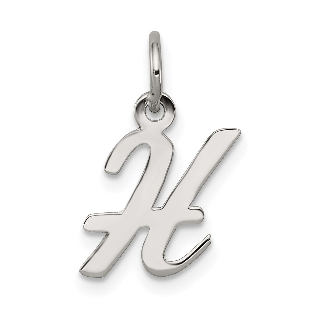 Sterlingsilber Rhodiniert Schreibschrift Buchstabe H Initiale Charm