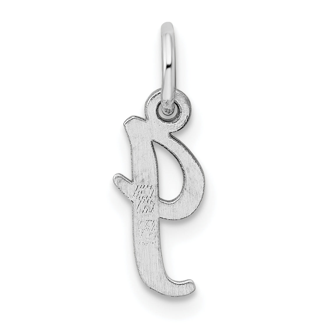 Sterlingsilber Rhodiniert Schreibschrift Buchstabe I Initiale Charm