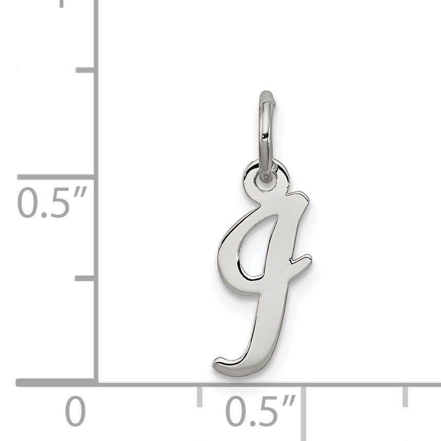 Sterlingsilber Rhodiniert Schreibschrift Buchstabe I Initiale Charm