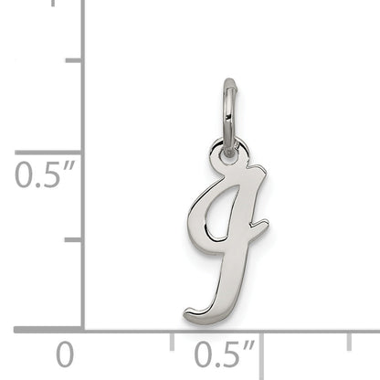 Sterlingsilber Rhodiniert Schreibschrift Buchstabe I Initiale Charm