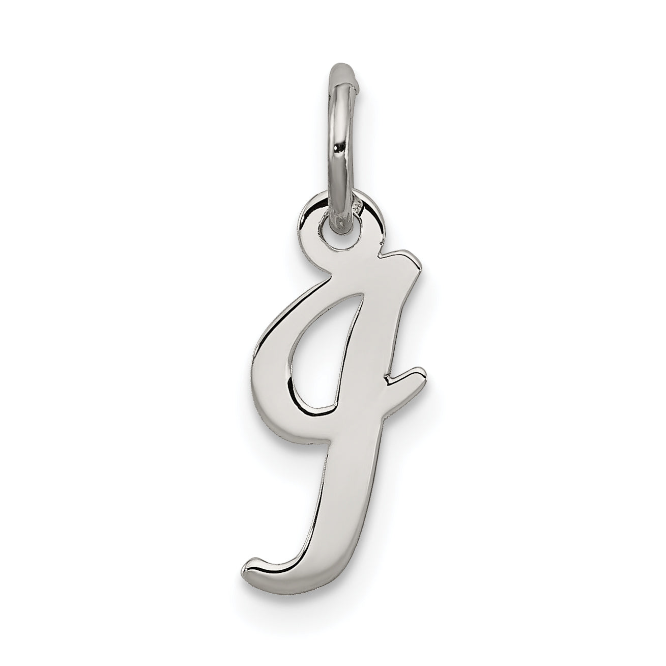 Sterlingsilber Rhodiniert Schreibschrift Buchstabe I Initiale Charm