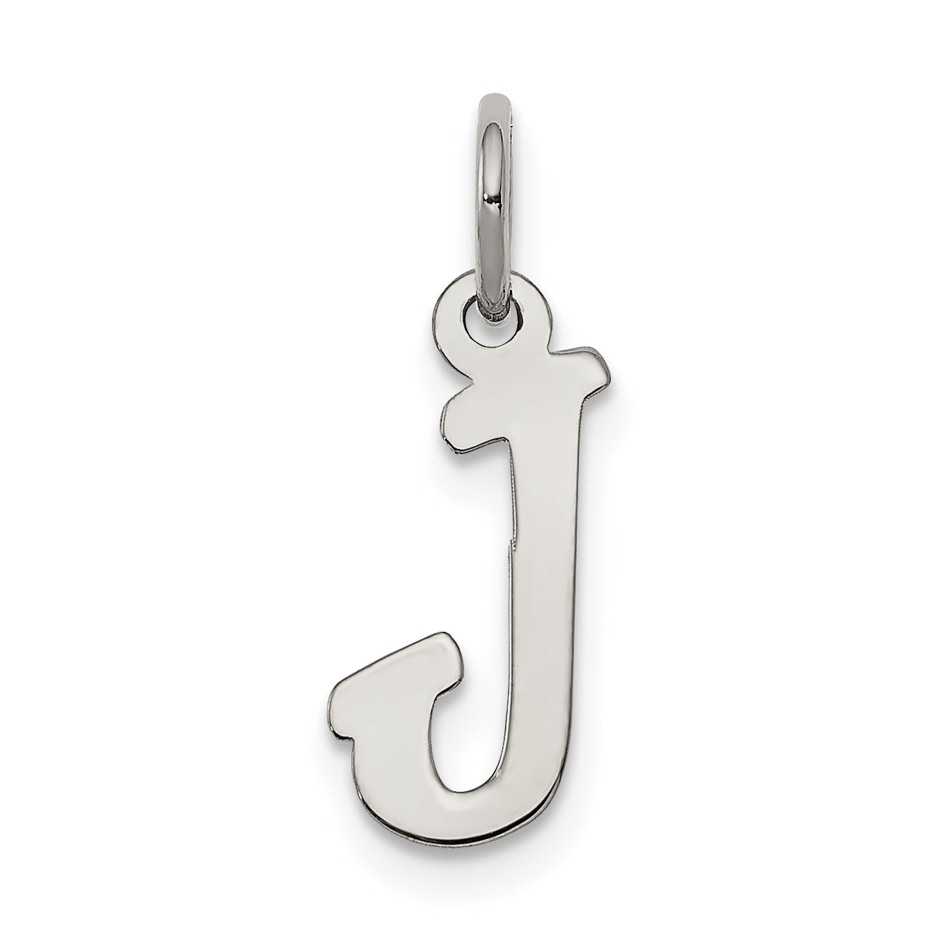 Sterlingsilber Rhodiniert Schreibschrift Buchstabe J Initiale Charm