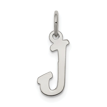 Sterlingsilber Rhodiniert Schreibschrift Buchstabe J Initiale Charm