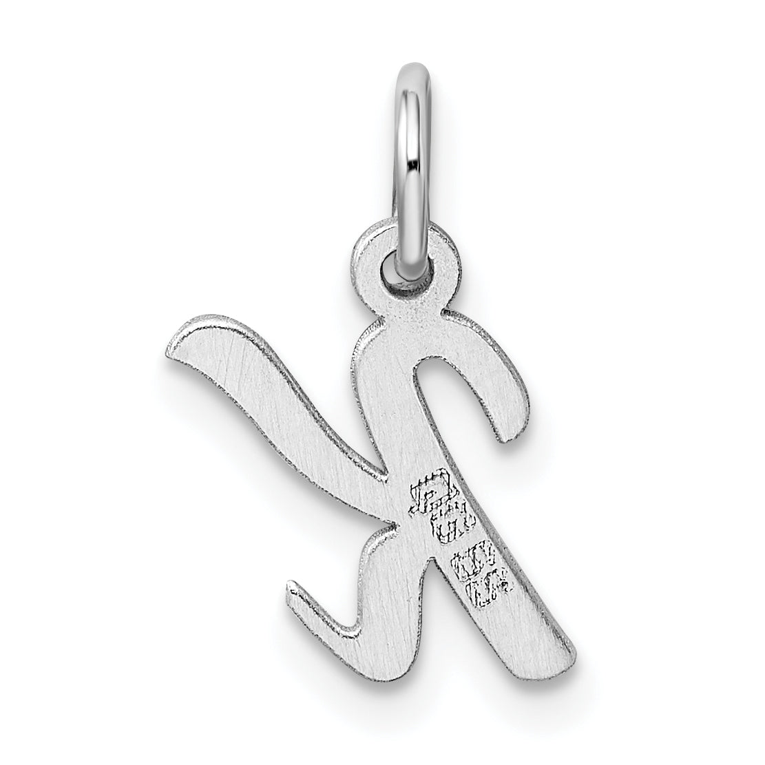 Sterlingsilber Rhodiniert Schreibschrift Buchstabe K Initiale Charm
