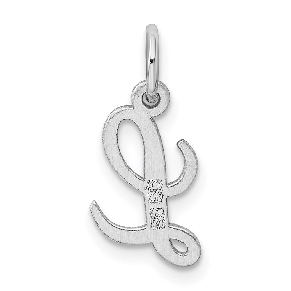 Sterlingsilber Rhodiniert Schreibschrift Buchstabe L Initiale Charm
