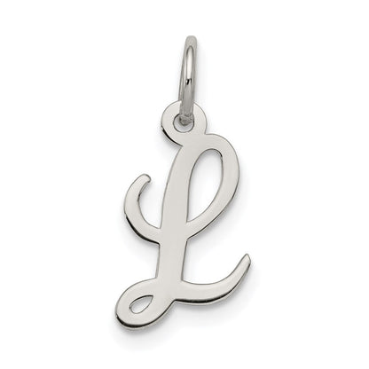 Sterlingsilber Rhodiniert Schreibschrift Buchstabe L Initiale Charm