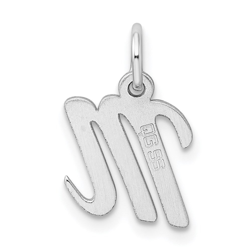Sterlingsilber Rhodiniert Schreibschrift Buchstabe M Initiale Charm