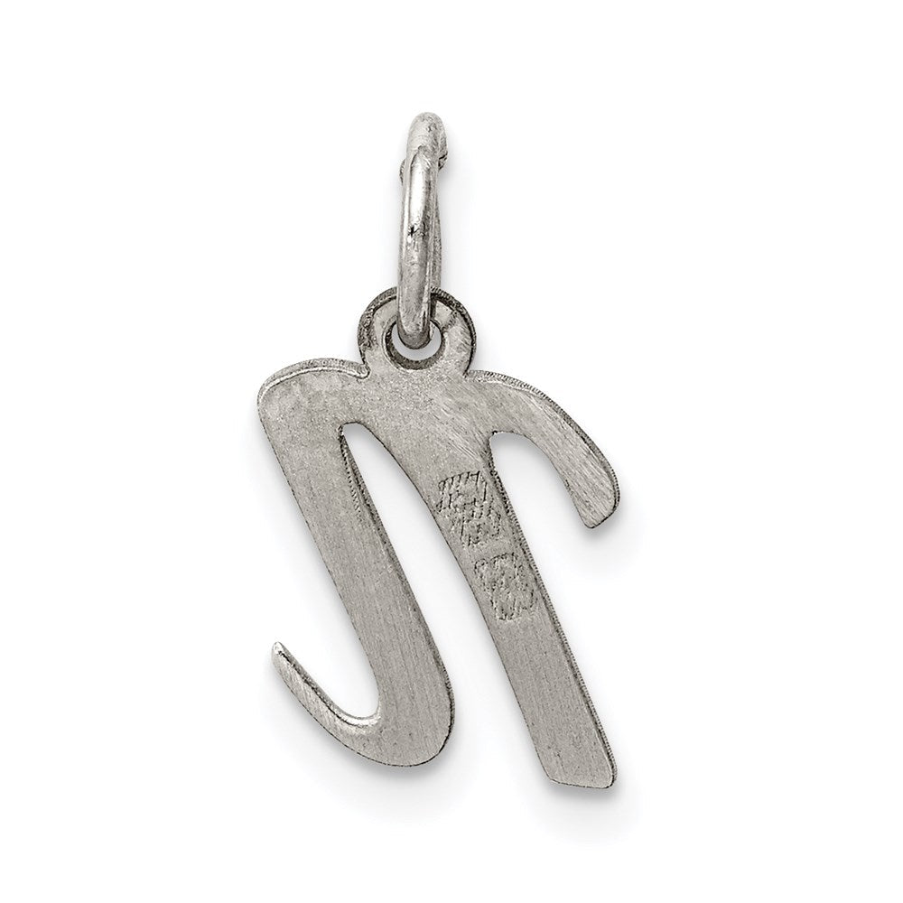 Sterlingsilber Rhodiniert Schreibschrift Buchstabe N Initiale Charm