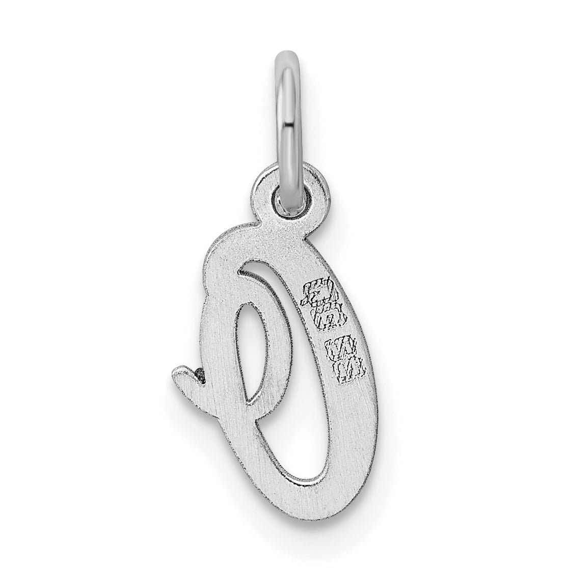Sterlingsilber Rhodiniert Schreibschrift Buchstabe O Initiale Charm