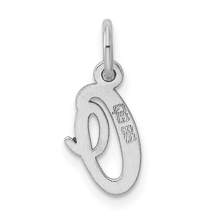 Sterlingsilber Rhodiniert Schreibschrift Buchstabe O Initiale Charm