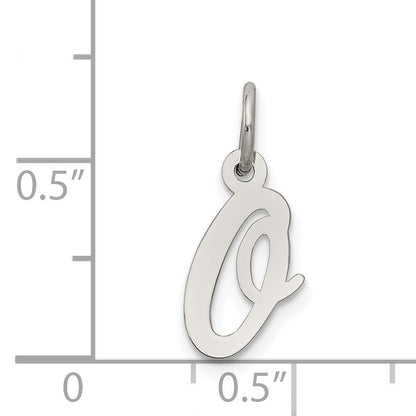 Sterlingsilber Rhodiniert Schreibschrift Buchstabe O Initiale Charm