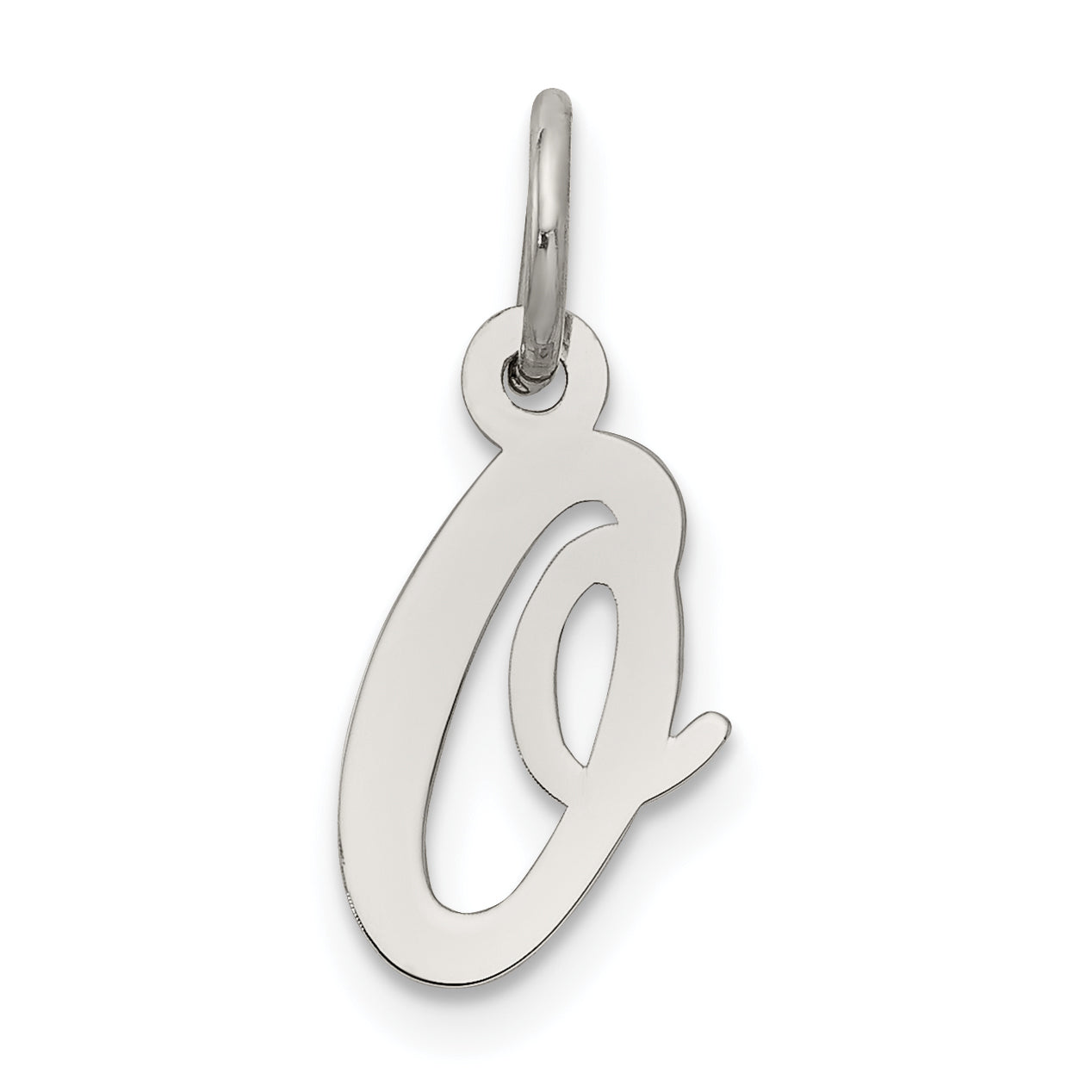 Sterlingsilber Rhodiniert Schreibschrift Buchstabe O Initiale Charm