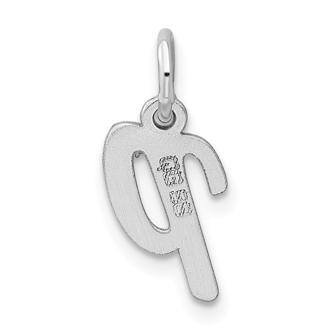 Sterlingsilber Rhodiniert Schreibschrift Buchstabe P Initiale Charm