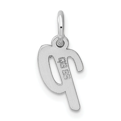 Sterlingsilber Rhodiniert Schreibschrift Buchstabe P Initiale Charm